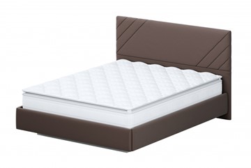 Кровать в спальню №2 (универсальная 1,6х2,0) серия №2, венге/венге ткань/лайн венге ткань в Красноуфимске