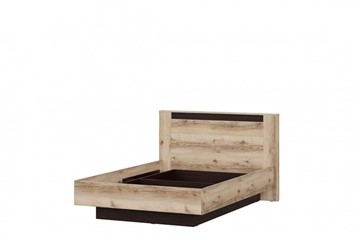 Двуспальная кровать №3 (универсальная 1,6х2,0 страйп) серия №2, дуб делано/дуб венге в Ирбите