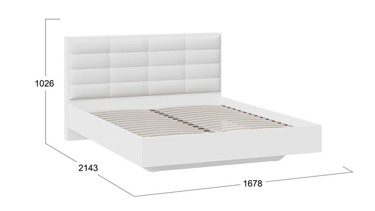 Кровать 2-спальная Агата тип 1 (Белый) в Артемовском - изображение 2