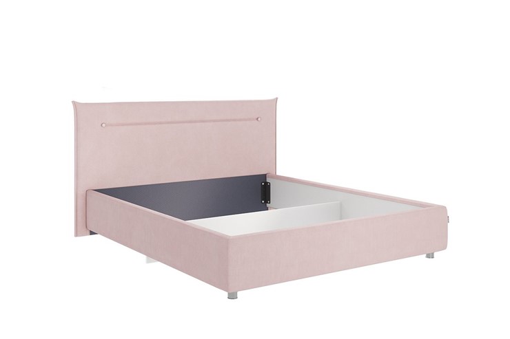 Кровать 2-х спальная Альба 1.6, нежно-розовый (велюр) в Ревде - изображение 1