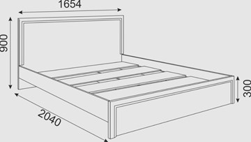 Кровать в спальню Беатрис М06 (Орех Гепланкт) в Краснотурьинске - предосмотр 1
