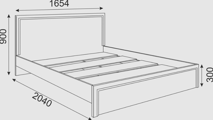 Кровать в спальню Беатрис М06 (Орех Гепланкт) в Краснотурьинске - изображение 1
