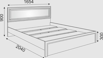 Кровать 2-спальная Беатрис М09 с мягким изголовьем (Орех Гепланкт) в Первоуральске - предосмотр 1