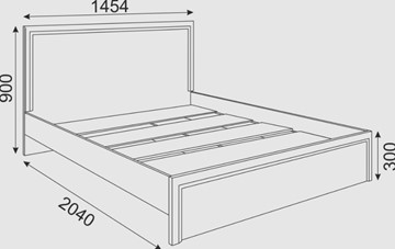 Кровать Беатрис М16 (Орех Гепланкт) в Первоуральске - предосмотр 1