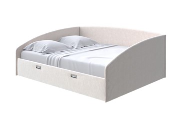 Двуспальная кровать Bono 160х200, Флок (Бентлей Айвори) в Ревде