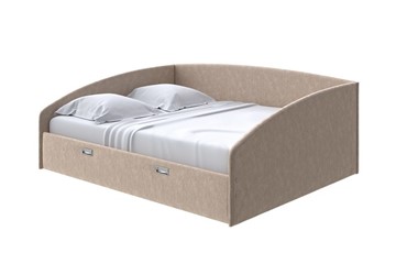 Кровать спальная Bono 160х200, Флок (Бентлей Какао) в Ревде