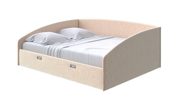 Двуспальная кровать Bono 160х200, Флок (Бентлей Песок) в Екатеринбурге - предосмотр