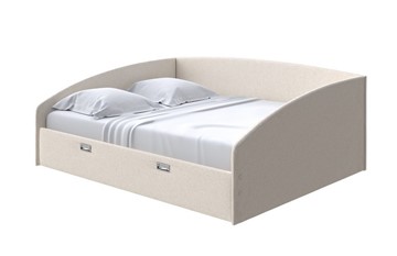 Двуспальная кровать Bono 160х200, Искусственная шерсть (Лама Бежевый) в Екатеринбурге