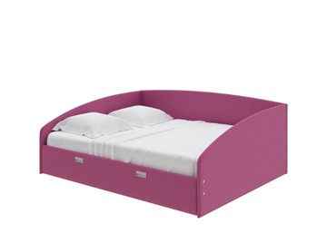 Кровать в спальню Bono 160х200, Рогожка (Savana Berry) в Асбесте