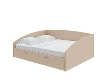 Двуспальная кровать Bono 160х200, Рогожка (Savana Camel) в Каменске-Уральском