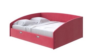 Кровать 2-спальная Bono 160х200, Велюр (Forest 13 Красный) в Ревде