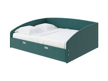 Кровать спальная Bono 160х200, Велюр (Forest 560 Морская волна) в Ирбите