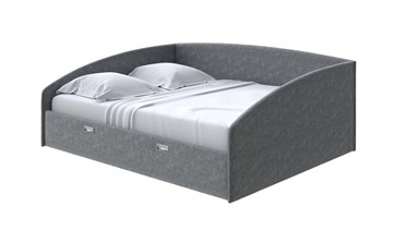 Спальная кровать Bono 160х200, Велюр (Gratta 4 Серый космос) в Первоуральске