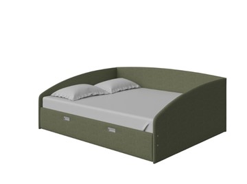 Кровать спальная Bono 160х200, Искусственная шерсть (Лама Авокадо) в Асбесте