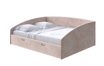Кровать в спальню Bono 160х200, Велюр (Лофти Мокко) в Ревде