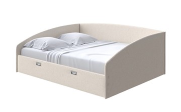 Двуспальная кровать Bono 180х200, Искусственная шерсть (Лама Бежевый) в Каменске-Уральском