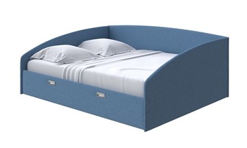 Спальная кровать Bono 180х200, Искусственная шерсть (Лама Индиго) в Каменске-Уральском