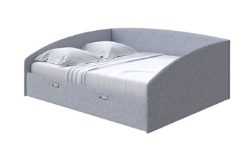 Двуспальная кровать Bono 180х200, Рогожка (Levis 83 Светло-Серый) в Каменске-Уральском