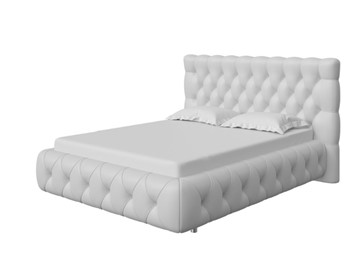Двуспальная кровать Castello 160х200, Экокожа (Белый) в Ирбите