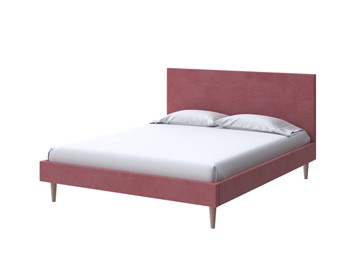 Двуспальная кровать Claro 160х200, Велюр (Ultra Багряный) в Асбесте