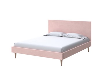 Кровать 2-х спальная Claro 160х200, Велюр (Ultra Розовый мусс) в Кушве