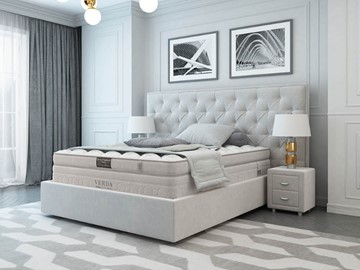 Кровать в спальню Classic/Island M 160х200, Флок (Велсофт Дымчатый) в Полевском