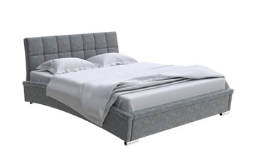 Кровать в спальню Corso-1L 140x200, Велюр (Gratta 4 Серый космос) в Кушве