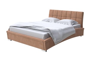 Спальная кровать Corso-1L 160x200, Микровелюр (Manhattan Брауни) в Каменске-Уральском