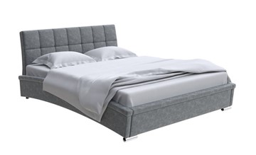 Кровать спальная Corso-1L 160x200, Велюр (Gratta 4 Серый космос) в Артемовском