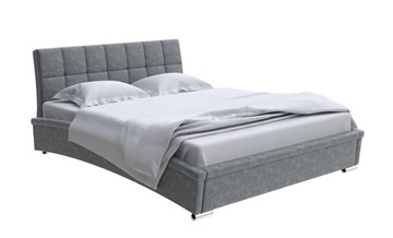Кровать 2-спальная Corso-1L 180х200, Велюр (Gratta 4 Серый космос) в Кушве