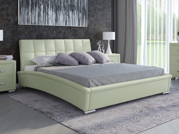 Спальная кровать Corso-1L 200x200, Экокожа (Зеленое яблоко) в Екатеринбурге