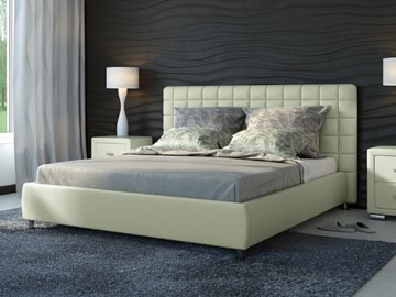 Двуспальная кровать Corso-3 200x200, Экокожа (Зеленое яблоко) в Екатеринбурге - предосмотр
