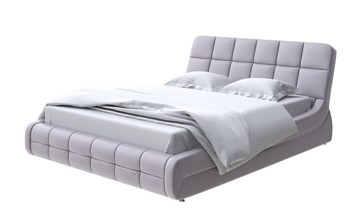 Кровать 2-спальная Corso-6 140x200, Экокожа (Серебристый перламутр) в Первоуральске
