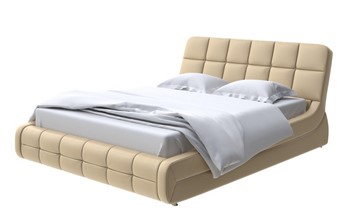 Спальная кровать Corso-6 140x200, Экокожа (Золотой перламутр) в Артемовском