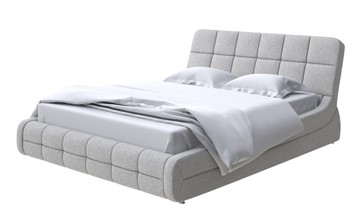 Спальная кровать Corso-6 140x200, Искусственная шерсть (Лама Светло-серый) в Екатеринбурге