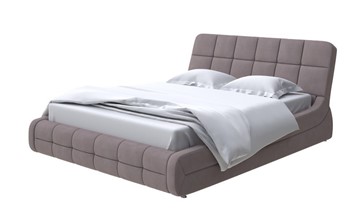 Двуспальная кровать Corso-6 140x200, Рогожка (Тетра Мраморный) в Асбесте