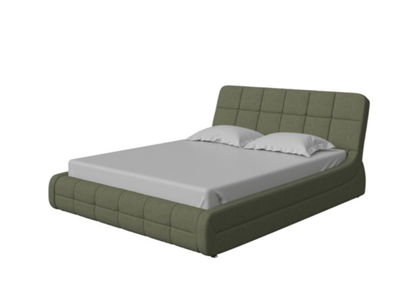 Двуспальная кровать Corso-6 140x200, Искусственная шерсть (Лама Авокадо) в Екатеринбурге - изображение