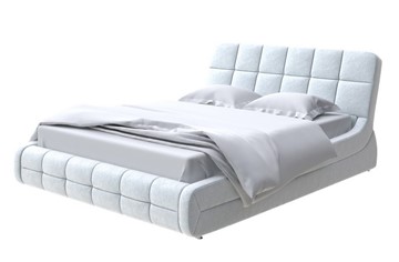 Спальная кровать Corso-6 160х200, Флок (Бентлей Светло-серый) в Екатеринбурге