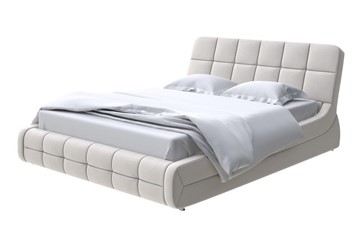Спальная кровать Corso-6 160х200, Велюр (Forest 726 Светло-бежевый) в Первоуральске