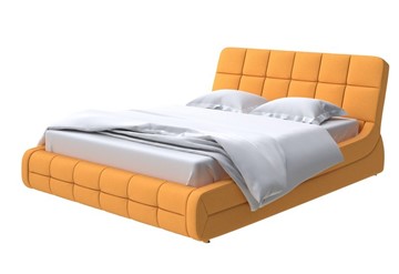 Кровать двуспальная Corso-6 180х200, Велюр (Scandi Cotton 18 Шафран) в Екатеринбурге