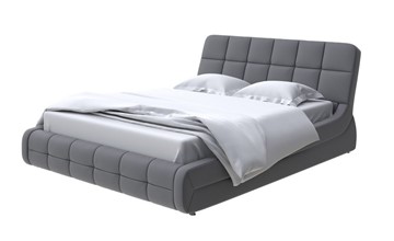 Спальная кровать Corso-6 200х200, Экокожа (Черный) в Ревде