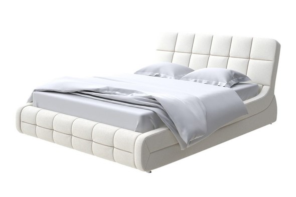 Кровать 2-спальная Corso-6 200х200, Искусственная шерсть (Лама Лён) в Кушве - изображение
