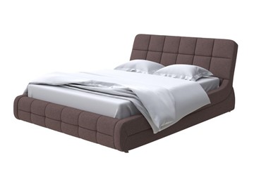 Кровать двуспальная Corso-6 200х200, Искусственная шерсть (Лама Шоколад) в Ревде