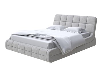 Кровать двуспальная Corso-6 200х200, Искусственная шерсть (Лама Светло-серый) в Ревде