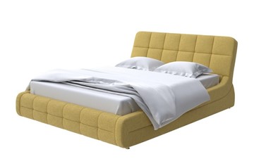 Кровать в спальню Corso-6 200х200, Рогожка (Firmino Канареечный) в Кушве