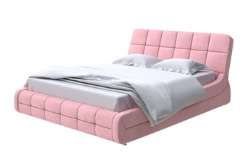 Двуспальная кровать Corso-6 200х200, Велюр (Casa Жемчужно-розовый) в Ревде