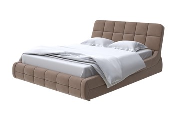 Спальная кровать Corso-6 200х200, Велюр (Forest 514 Светло-коричневый) в Екатеринбурге