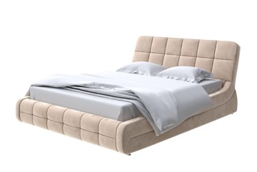 Спальная кровать Corso-6 200х200, Велюр (Лофти Бежевый) в Ревде