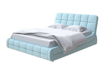 Кровать в спальню Corso-6 200х200, Велюр (Scandi Cotton 20 Голубой Лед) в Екатеринбурге