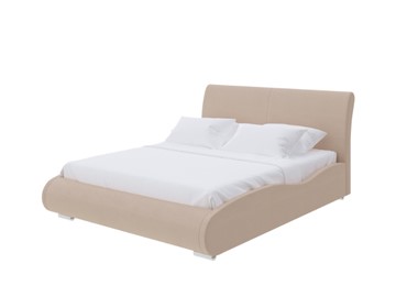 Кровать двуспальная Corso-8 Lite 200x200, Велюр (Forest 730 Миндальный) в Кушве